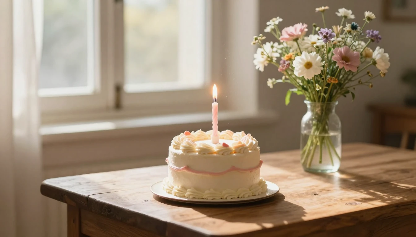 A cozy indoor scene featuring a small, elegantly decorated b...