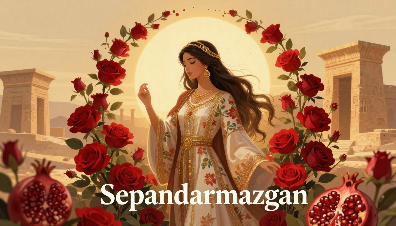 A beautiful, artistic illustration representing Sepandarmazg...