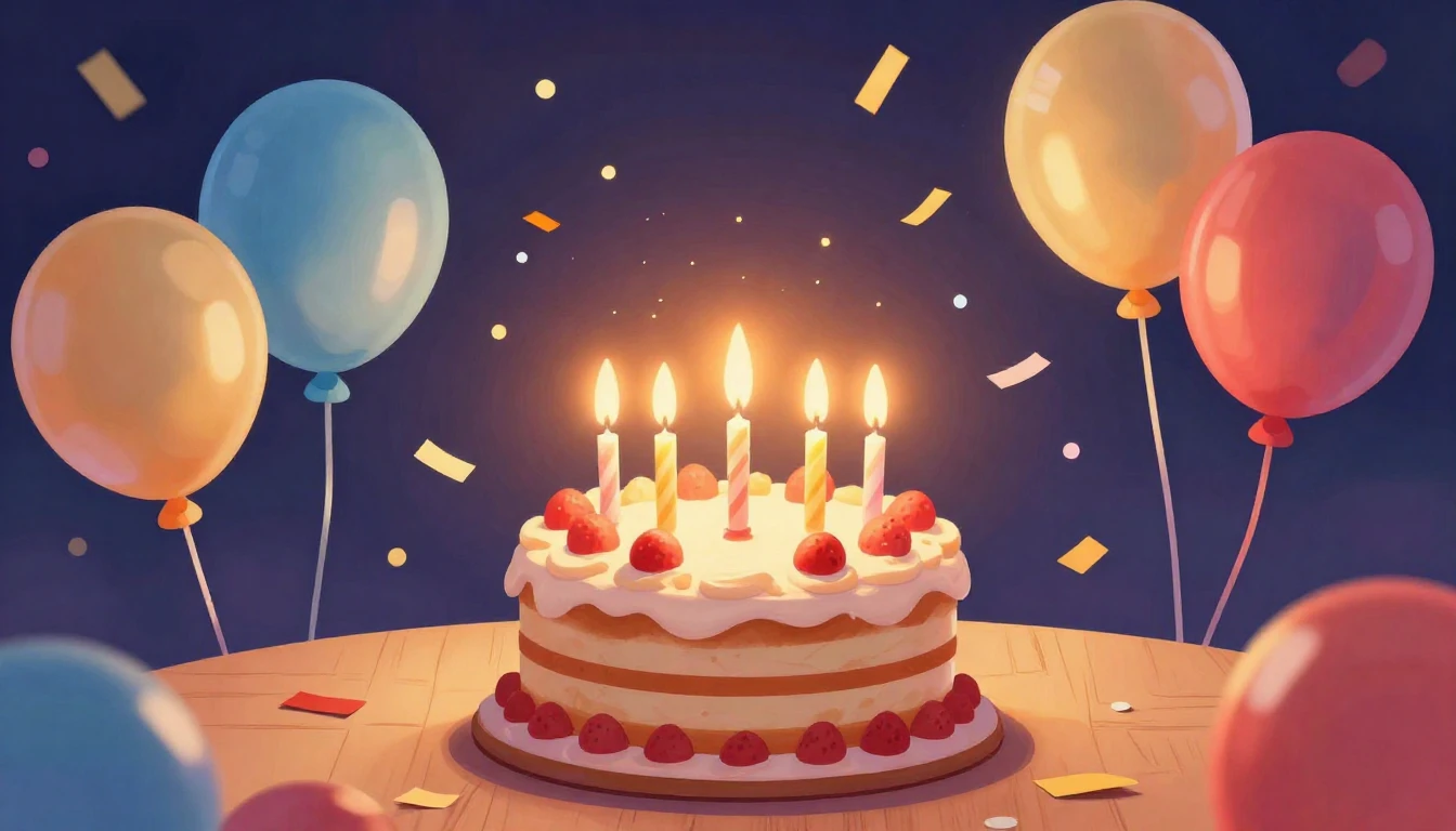 A vibrant and festive digital art illustration representing ...