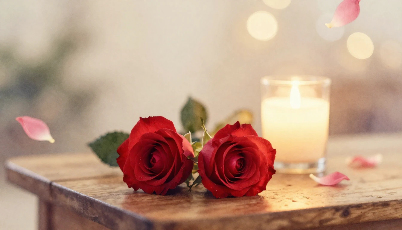 A dreamy and ethereal watercolor painting of two intertwined...