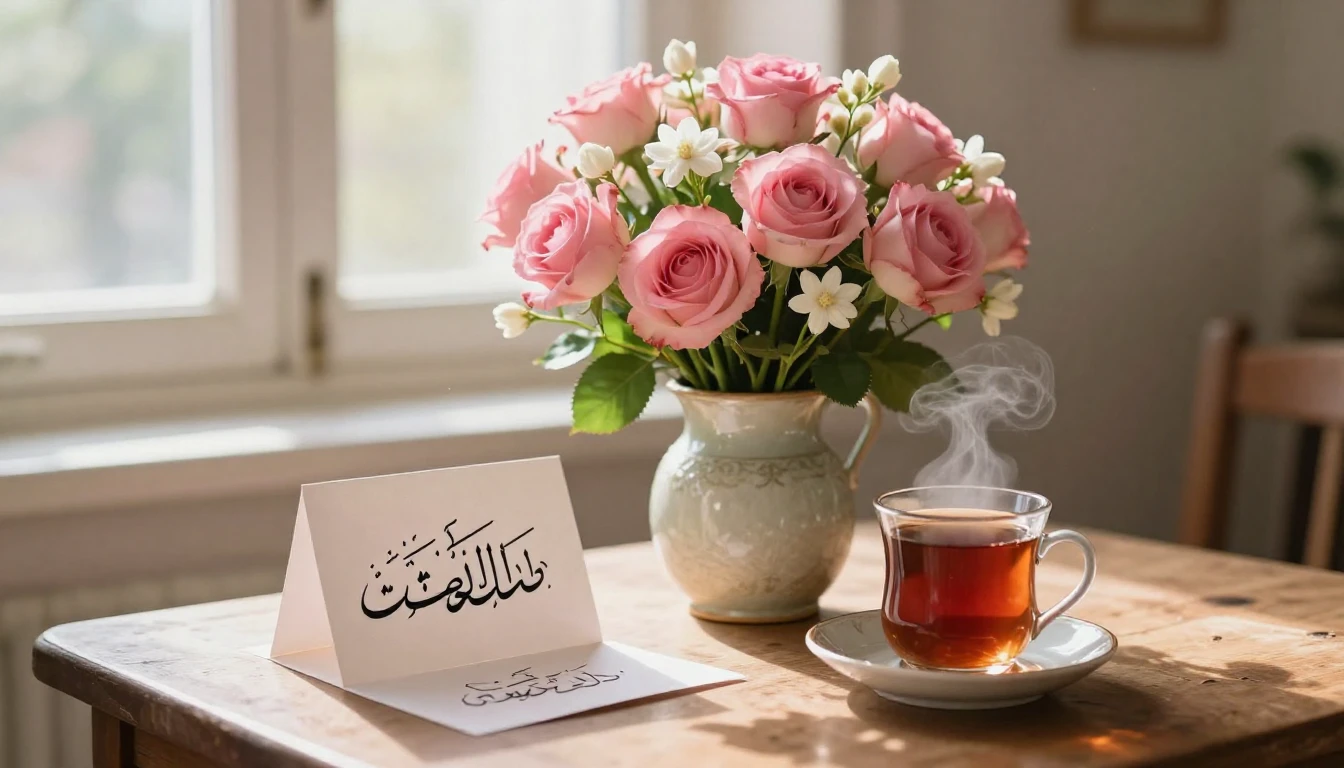 A heartwarming and cozy still life scene celebrating a birth...