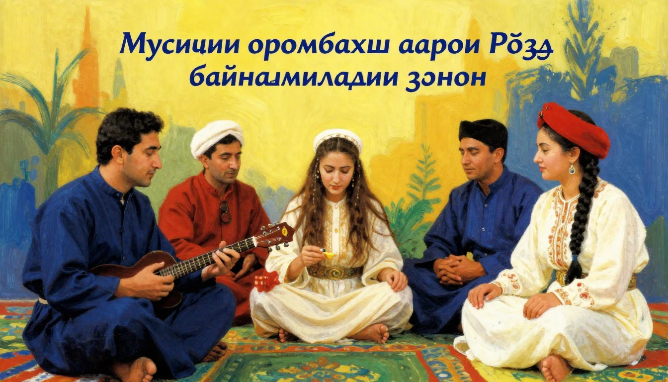 Album cover art for instrumental music about Мусиқии оромбах...