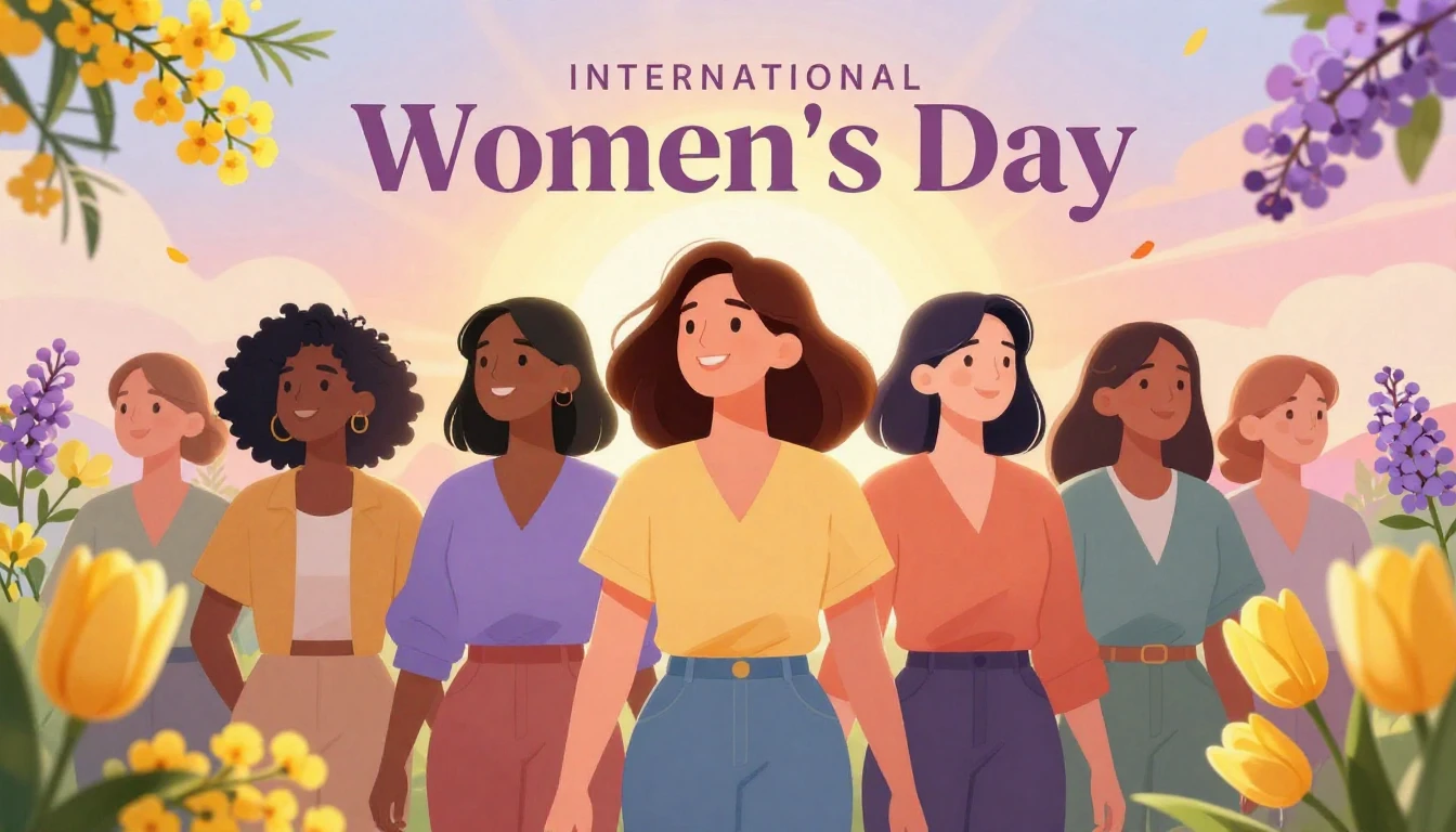 A vibrant and empowering digital illustration celebrating In...