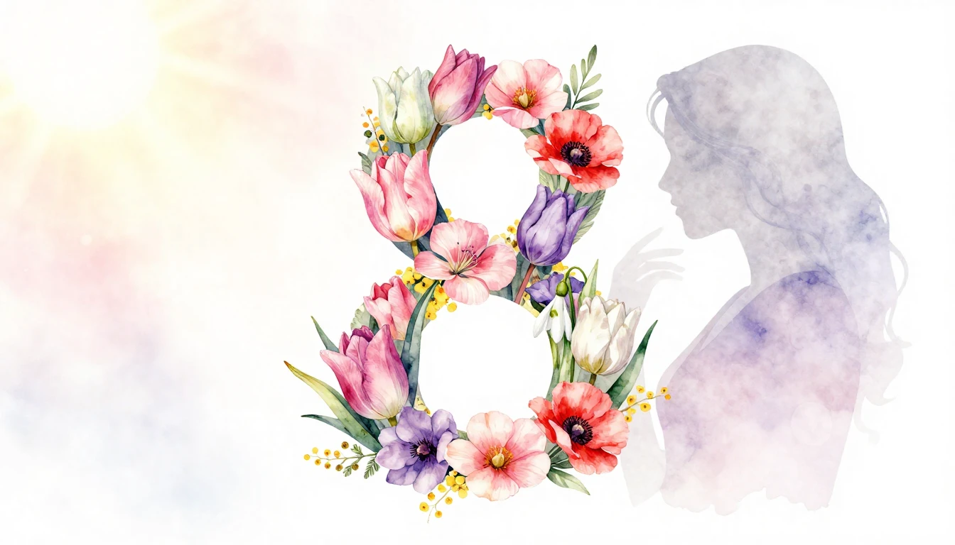 A beautiful and elegant watercolor painting dedicated to Int...