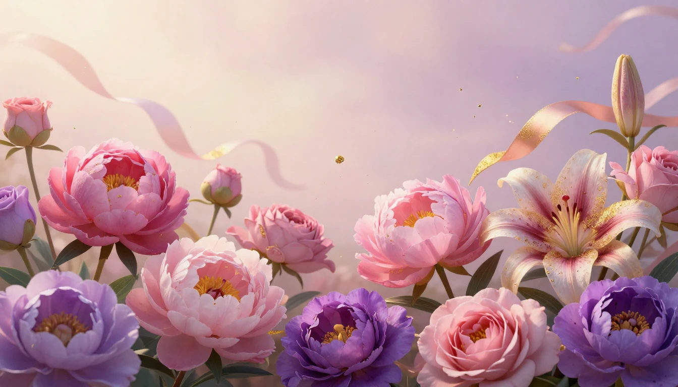 A beautiful and artistic composition featuring a variety of ...