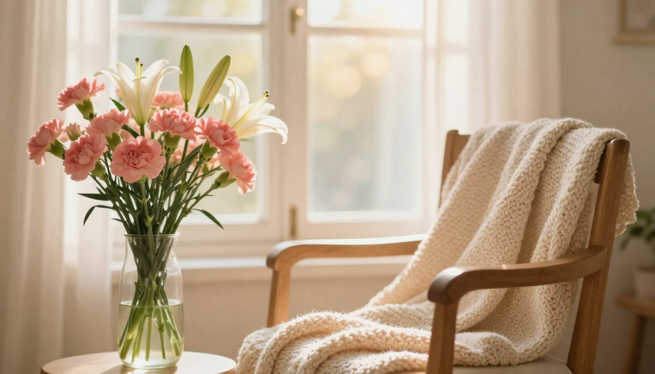 A serene and warm scene capturing the essence of maternal lo...