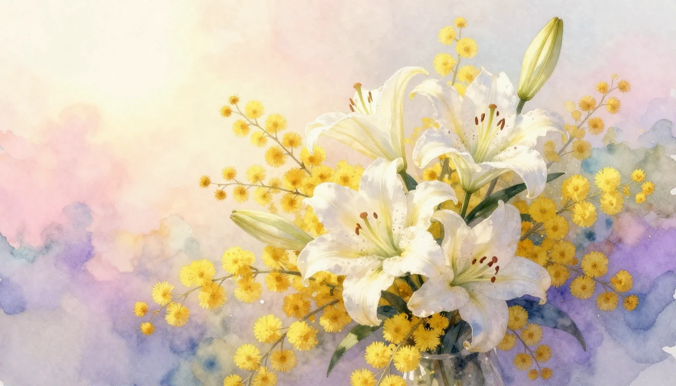 A soft and elegant watercolor painting celebrating the essen...