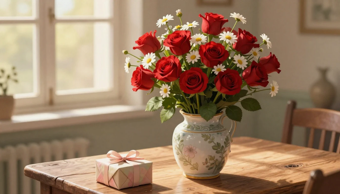 A heartwarming and beautiful illustration suitable for a mot...