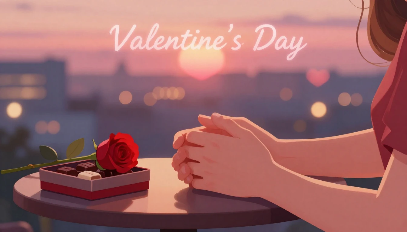 A romantic and dreamy illustration for a Valentine's Day son...