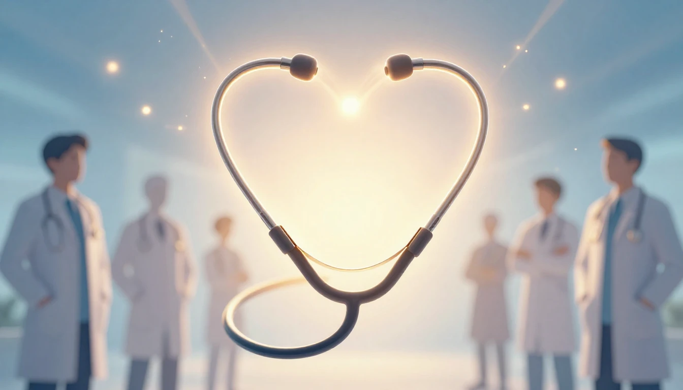 An inspiring and heartwarming illustration of a stethoscope ...