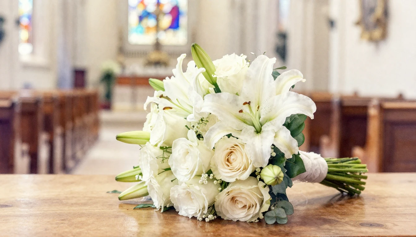 A soft and dreamy watercolor painting of a beautiful white w...