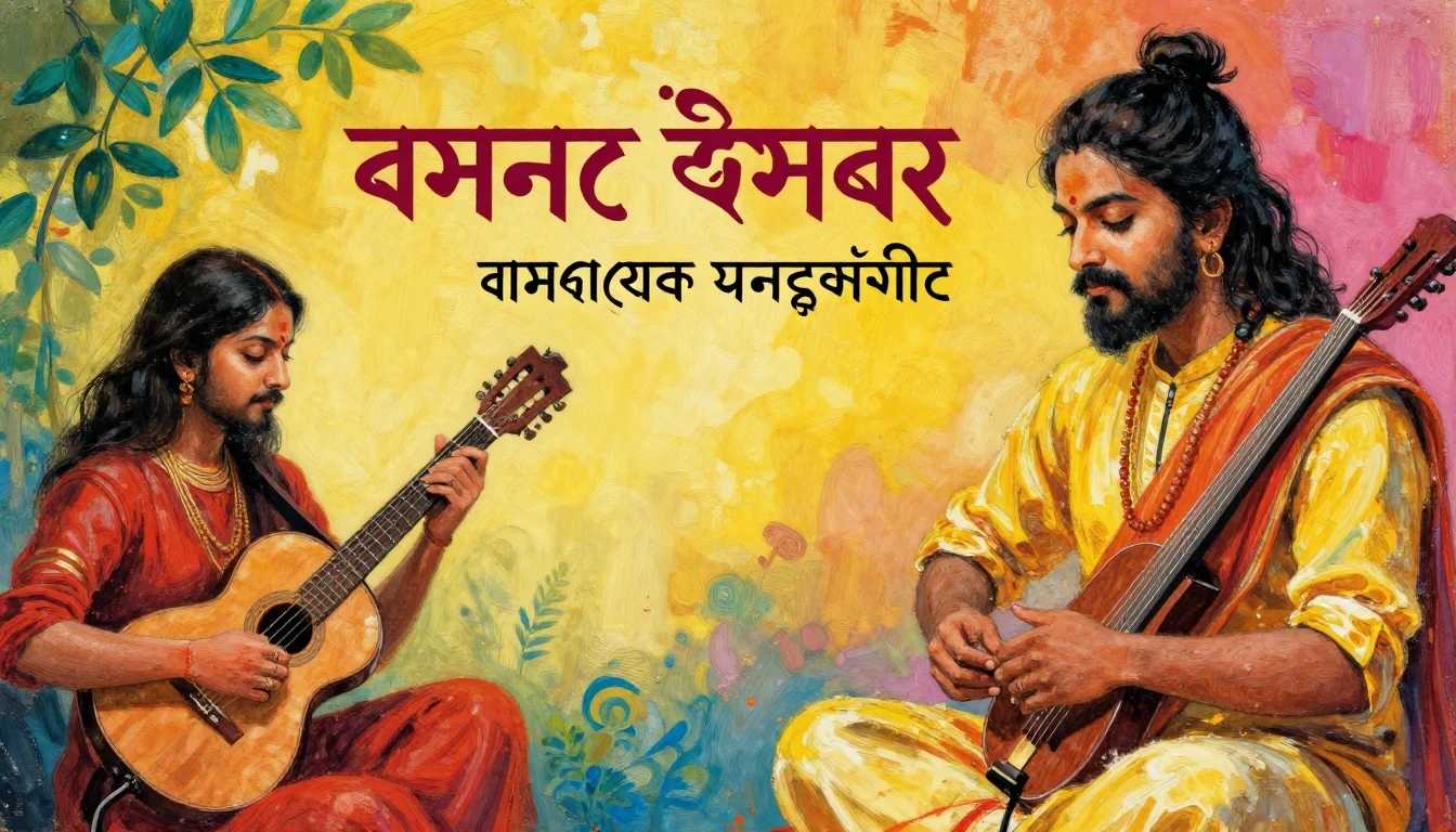 Album cover art for instrumental music about বসন্ত উৎসবের জন...