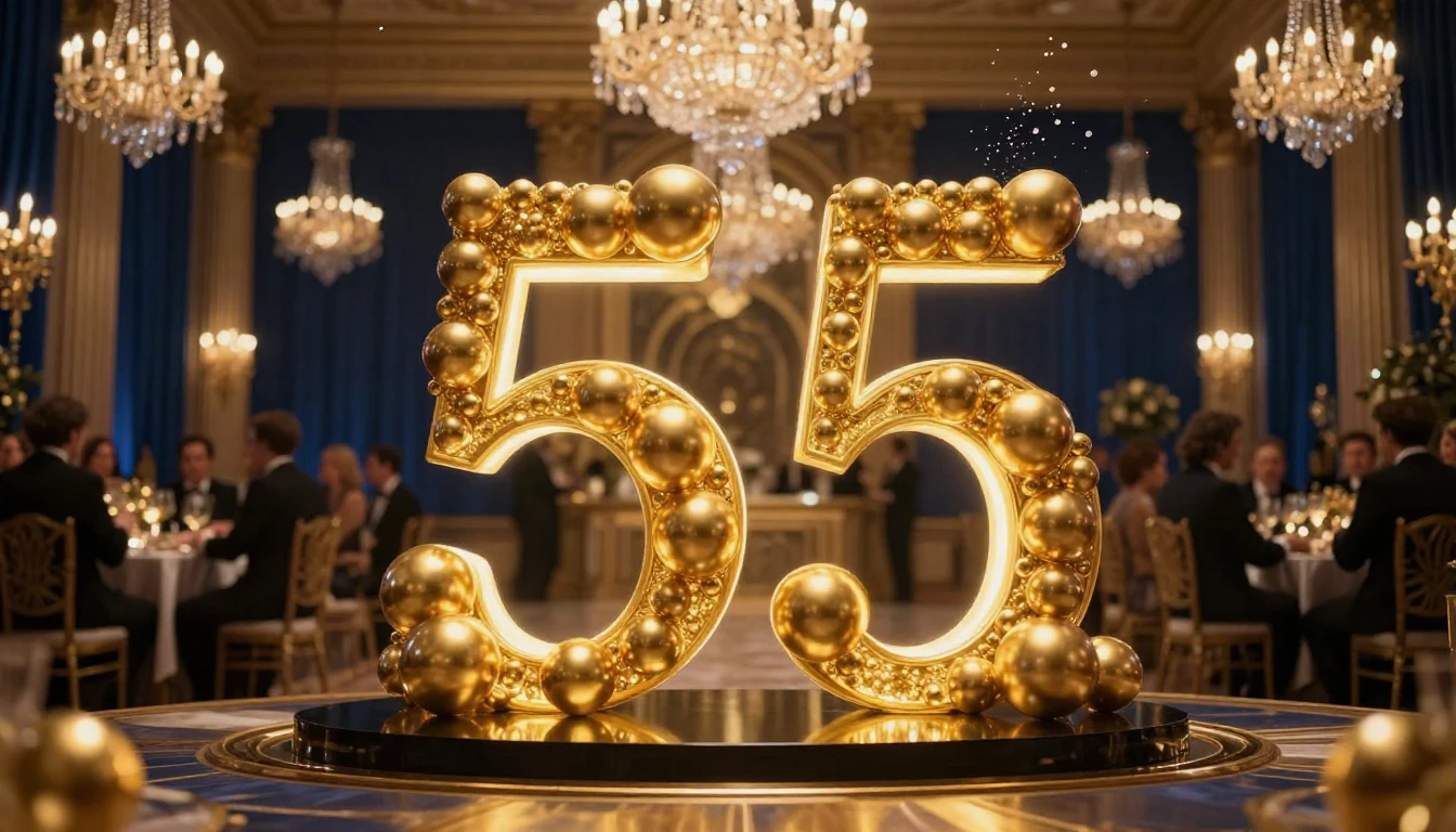 A luxurious and elegant scene featuring a grand banquet hall...