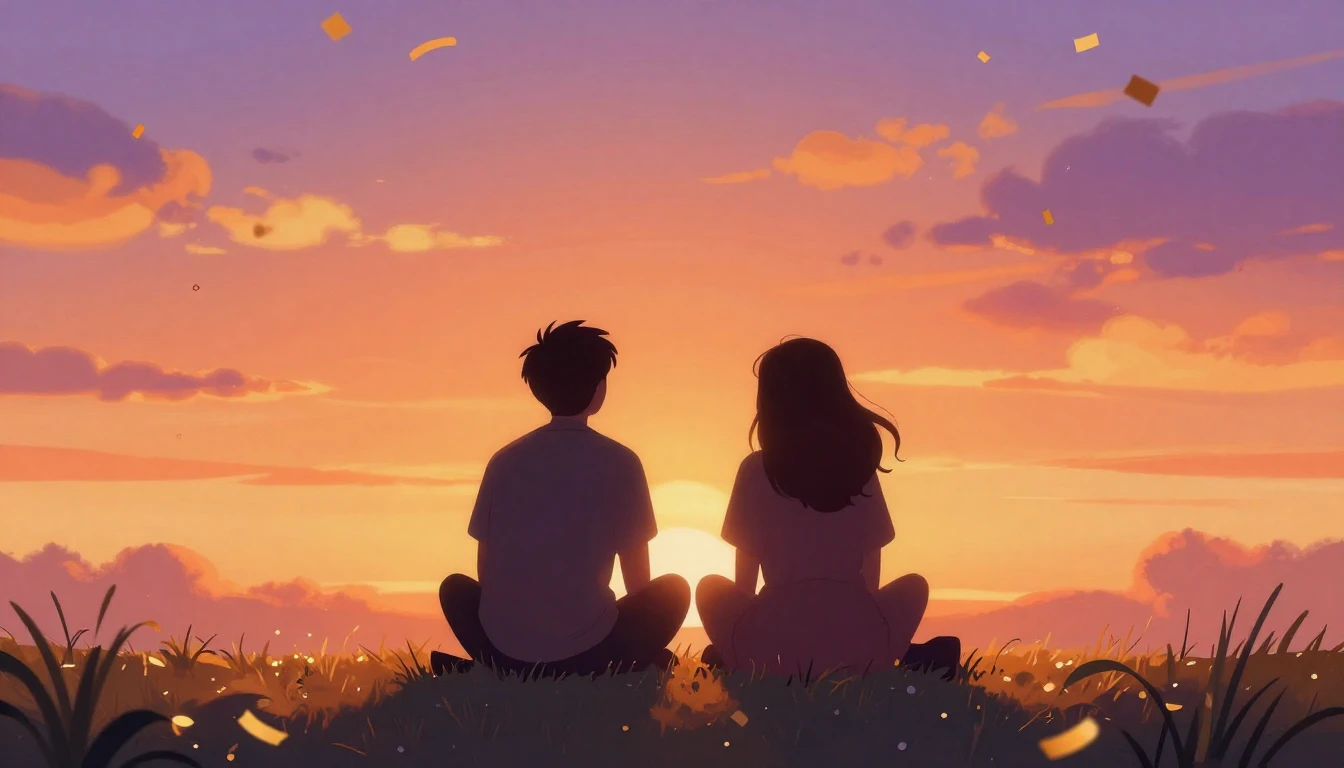 A warm and festive digital art illustration depicting the si...