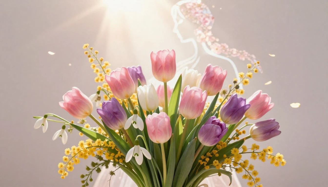 A beautiful and elegant composition symbolizing Women's Day....