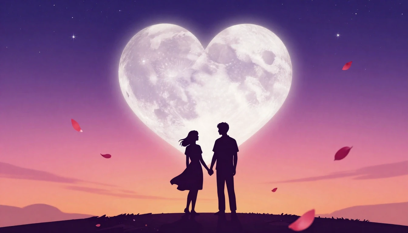 A romantic and magical illustration for a music album cover....