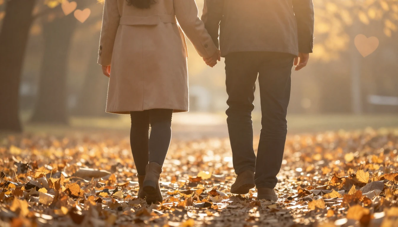 A romantic scene in soft pastel colors, a couple holding han...