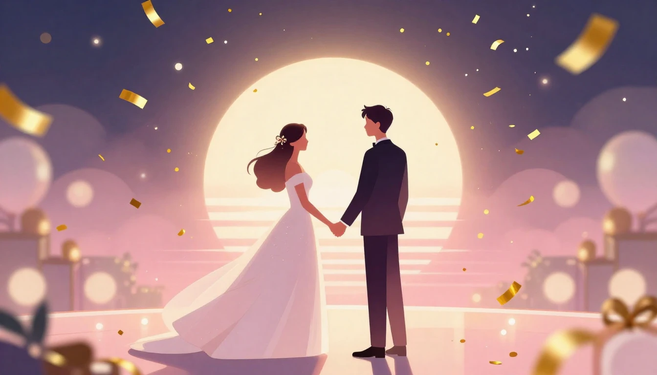 A vibrant and joyful digital art illustration representing a...