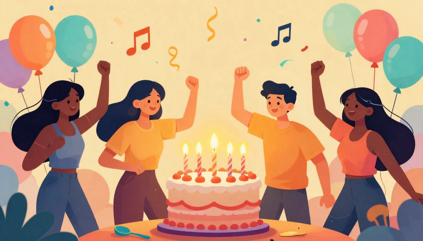 A vibrant and energetic digital art illustration representin...