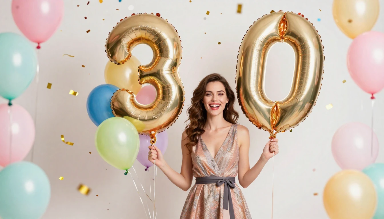 A vibrant and celebratory album cover featuring a stylish, h...