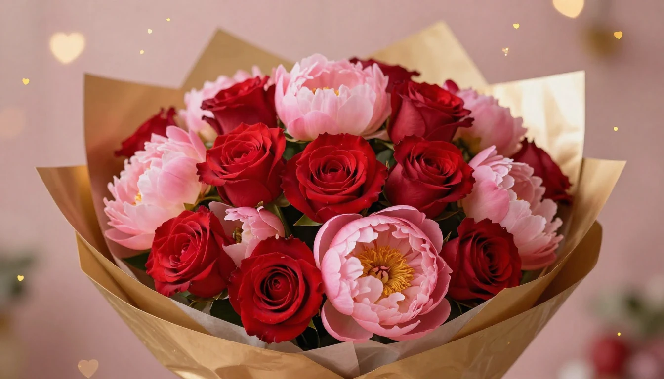 A vibrant and romantic composition celebrating Women's Day. ...