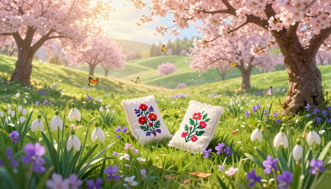 A vibrant and romantic landscape representing the Romanian s...