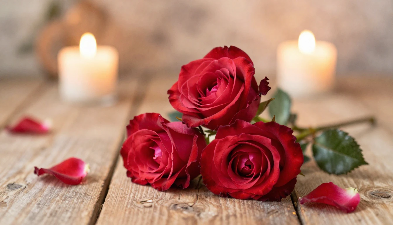 A soft and ethereal watercolor painting of two delicate red ...