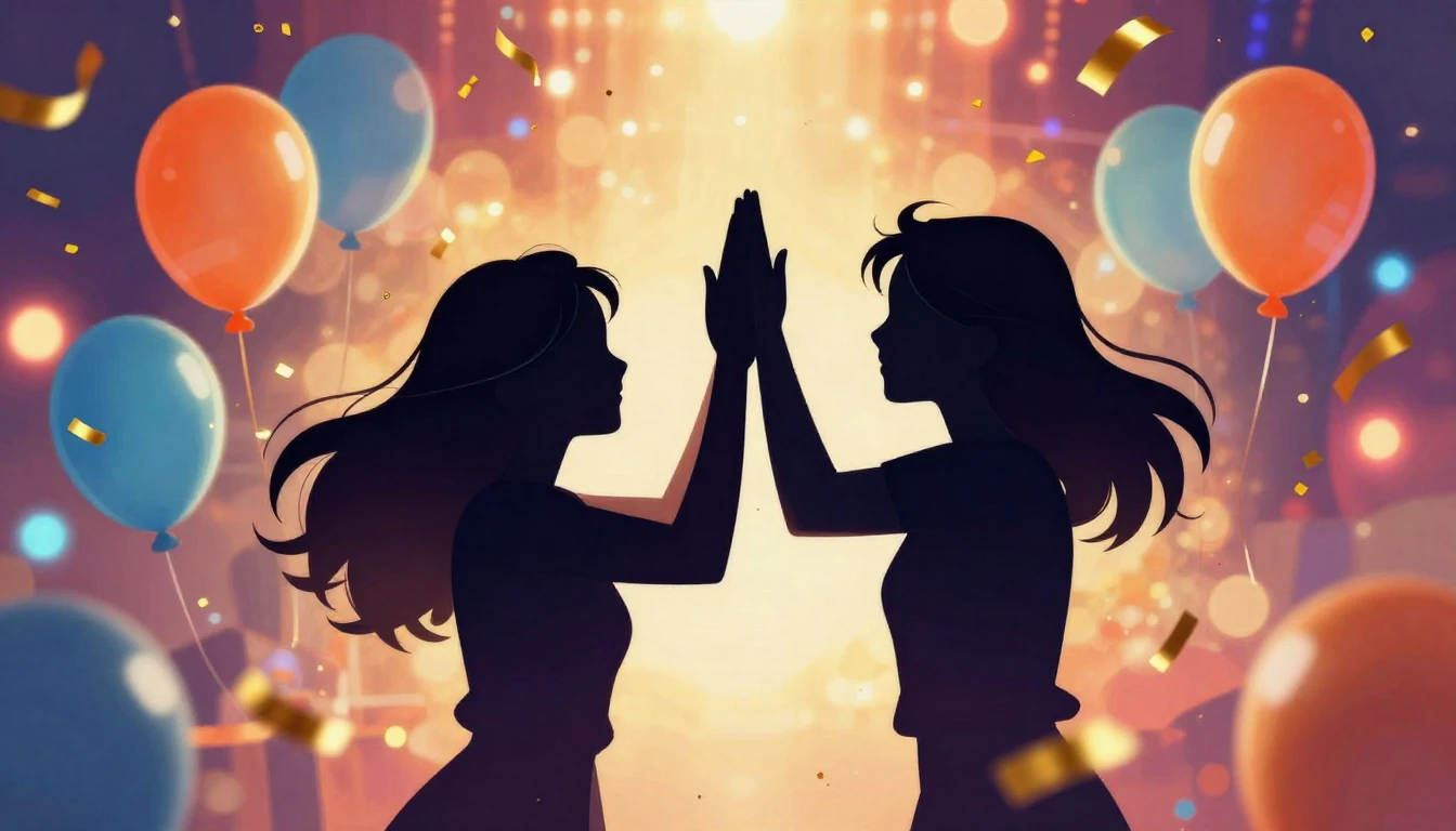 A vibrant and festive digital art illustration representing ...