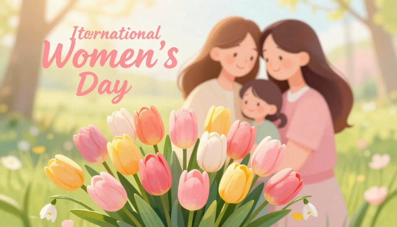 A heartwarming digital art illustration for a song cover abo...