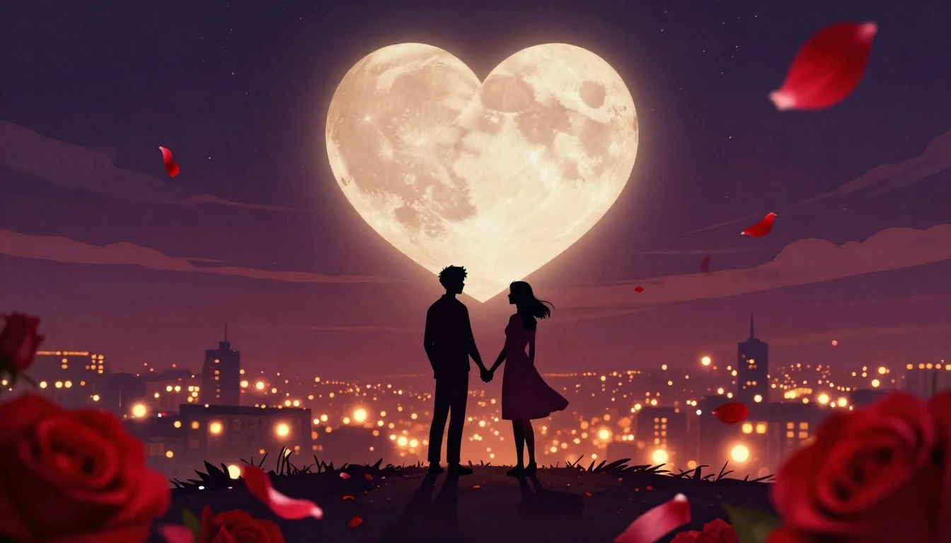A romantic and dreamy illustration for a Valentine's Day son...