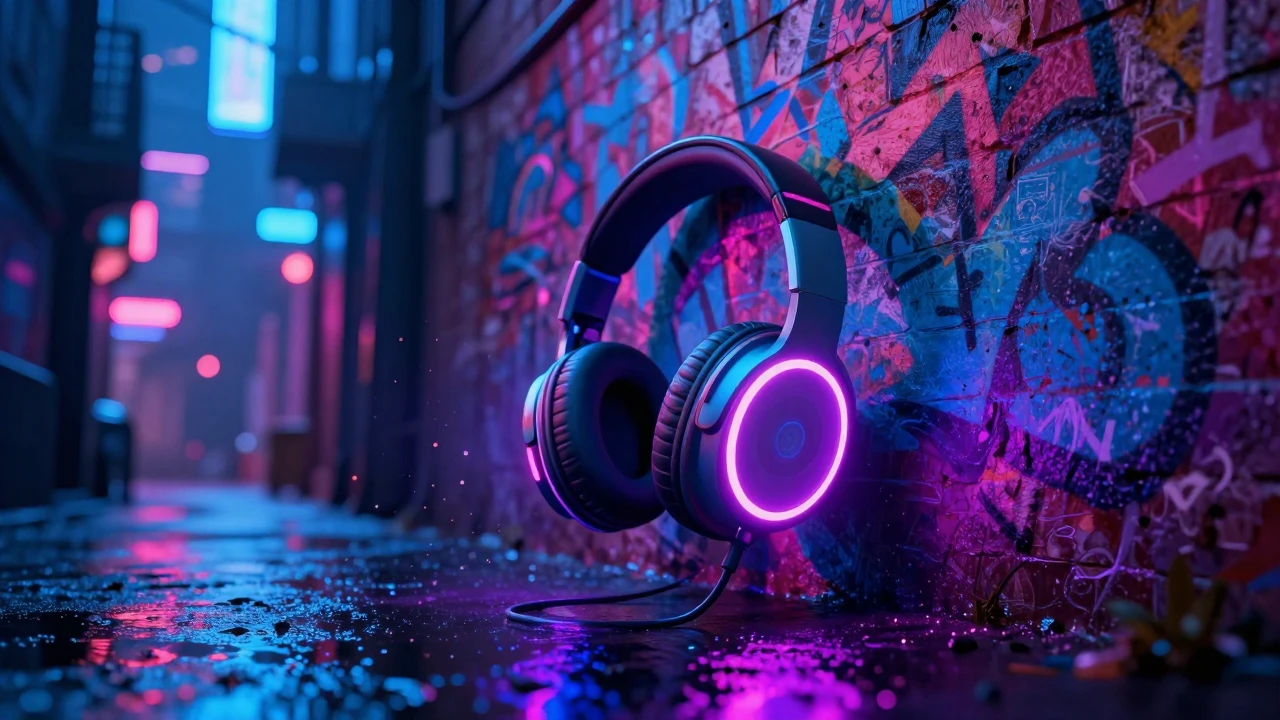 A vibrant digital art illustration of a futuristic urban cit...
