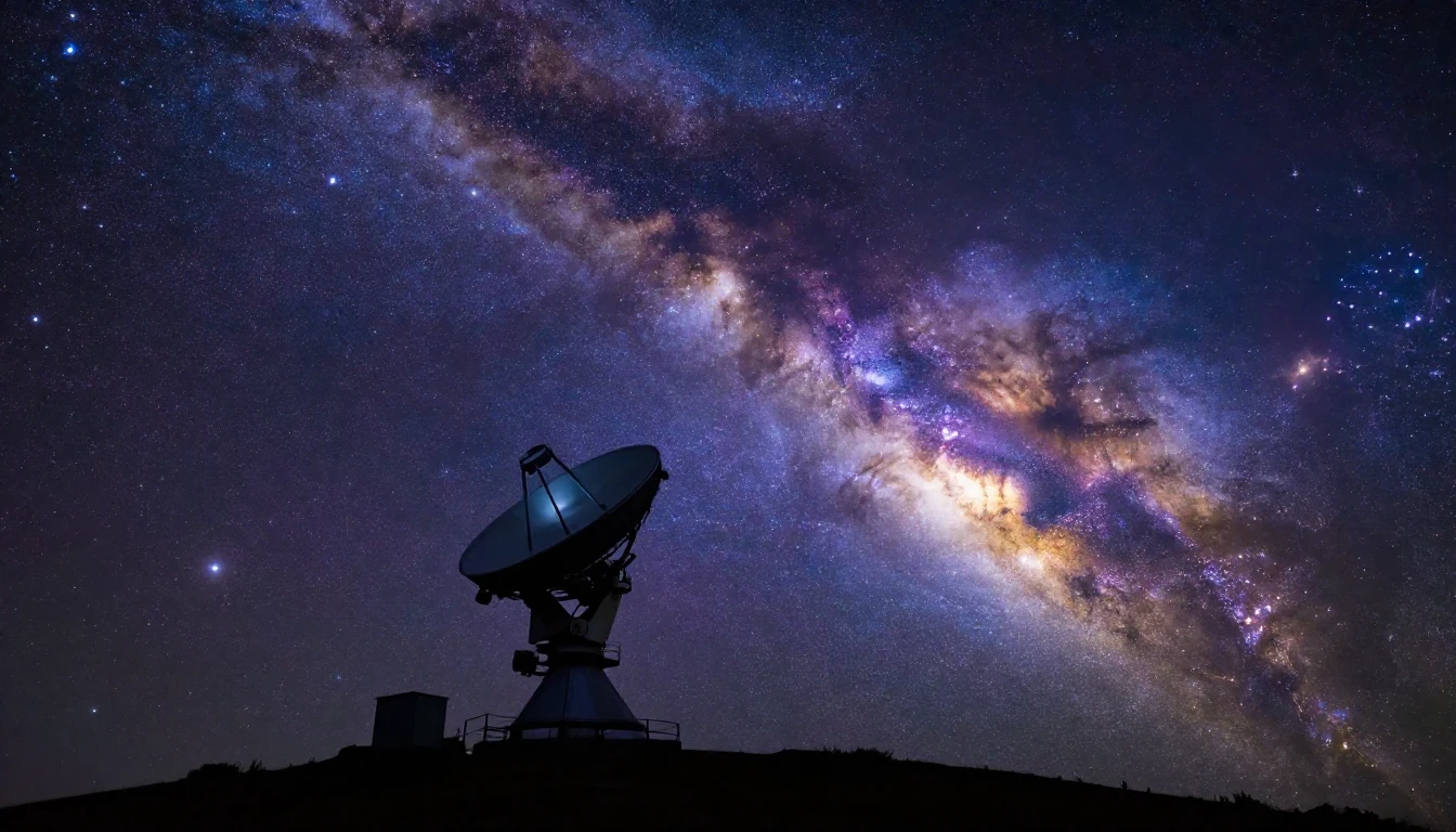 A breathtaking view of a deep space nebula filled with vibra...