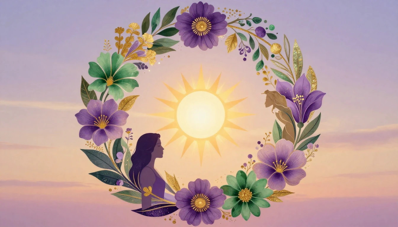 A vibrant and symbolic composition representing global unity...