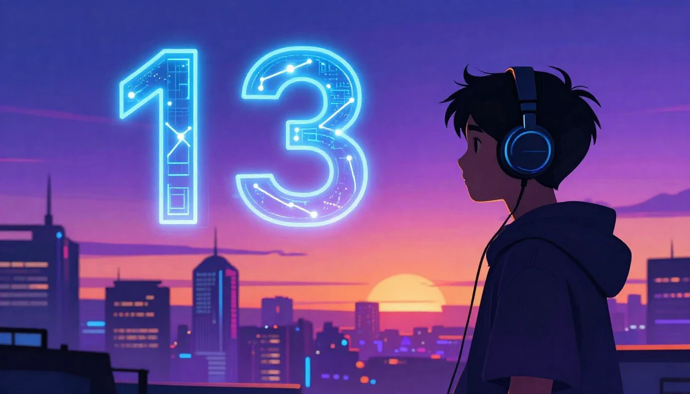 A cool and vibrant digital art illustration designed for a 1...