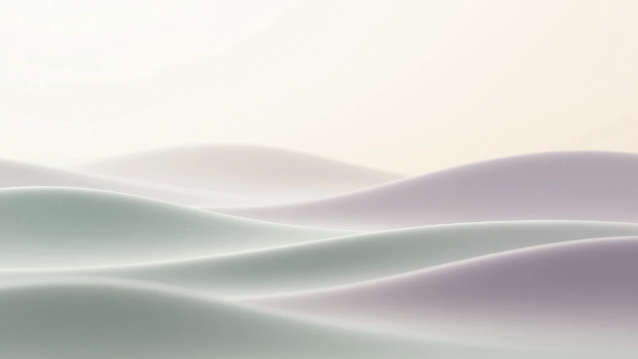 A clean and tranquil minimalist composition featuring soft, ...