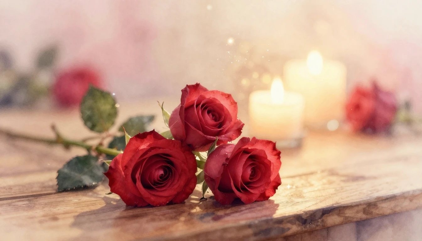 A soft and ethereal watercolor painting depicting two delica...