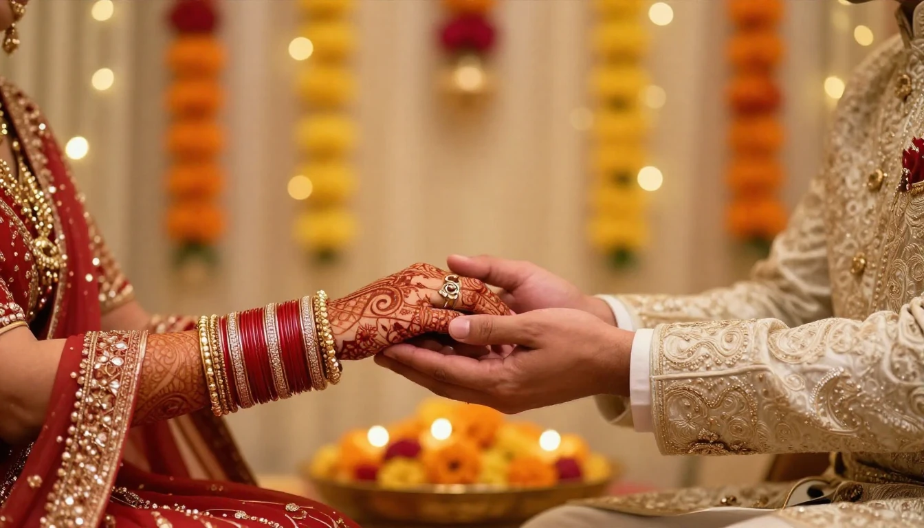 A romantic and elegant illustration of a traditional South A...