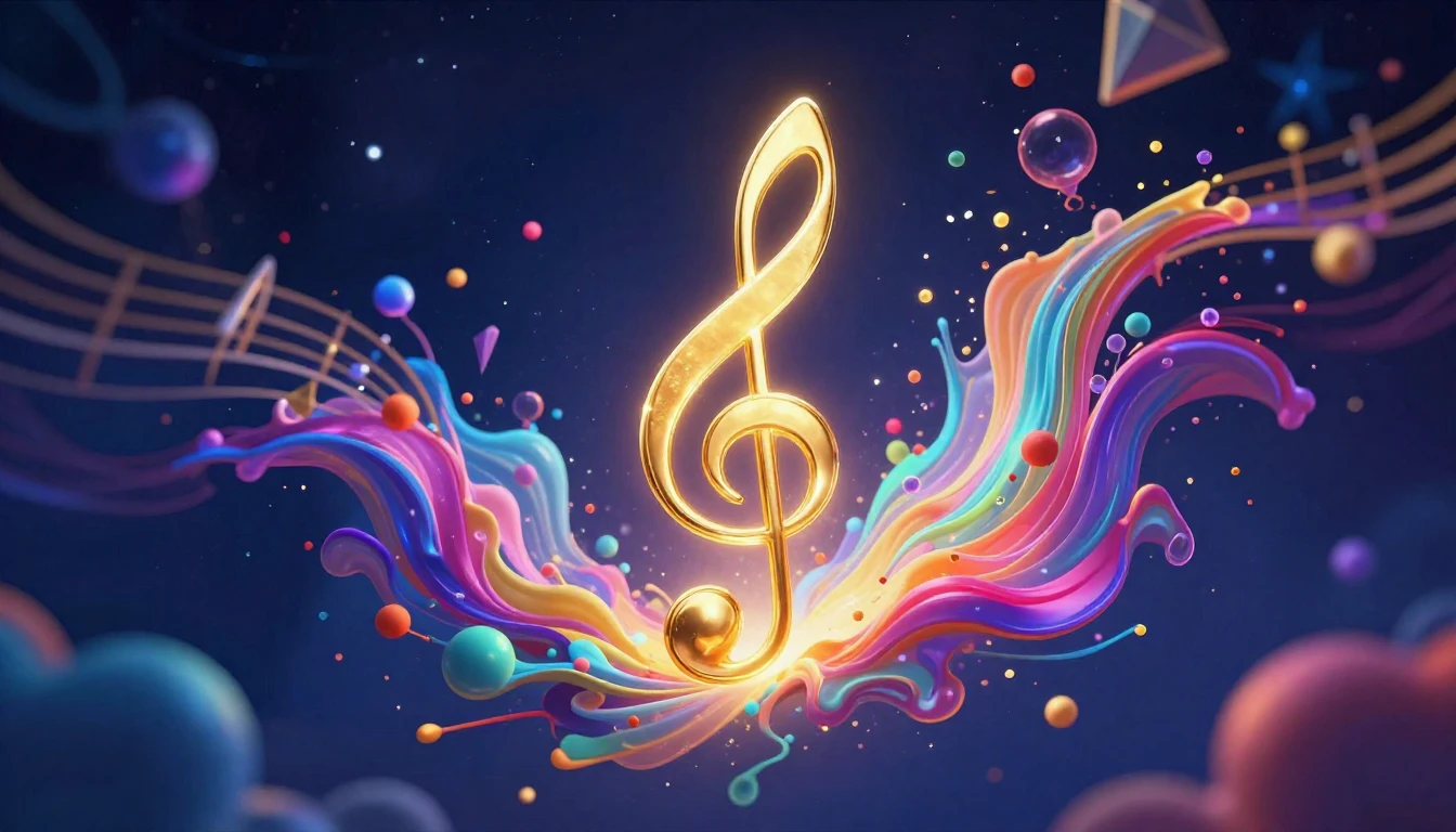 A surreal artistic composition depicting the birth of a melo...