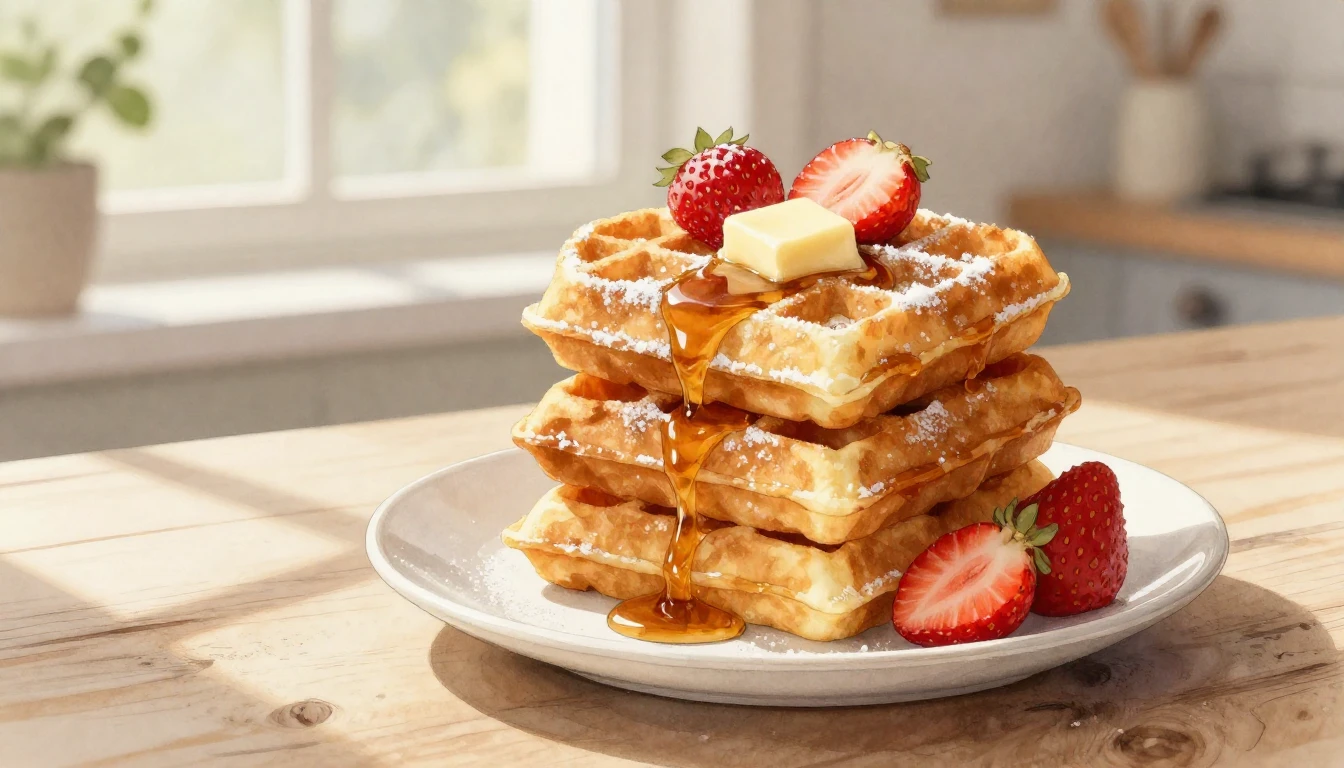 A beautiful watercolor painting of a tall stack of heart-sha...