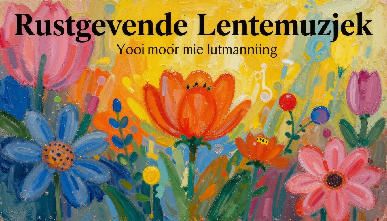 Album cover art for instrumental music about Rustgevende len...