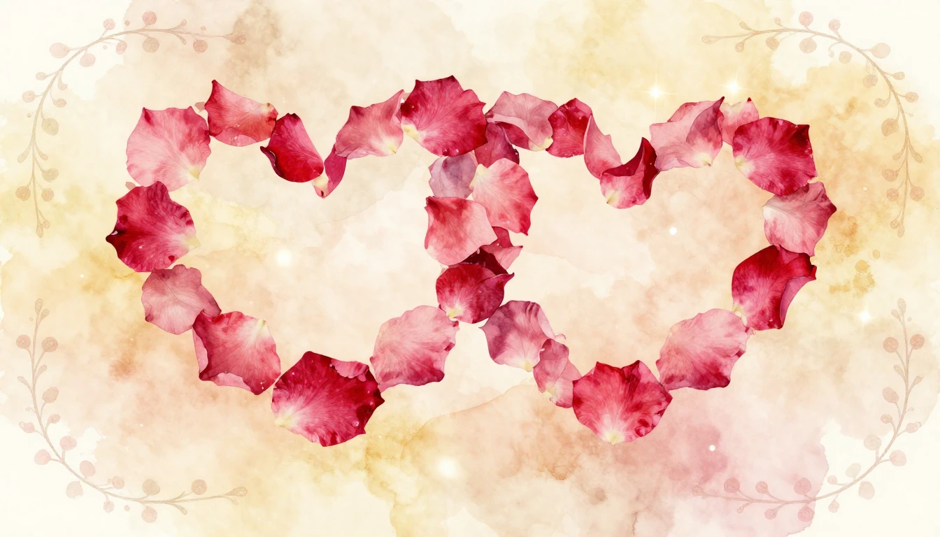 A beautiful watercolor painting of two intertwined hearts ma...