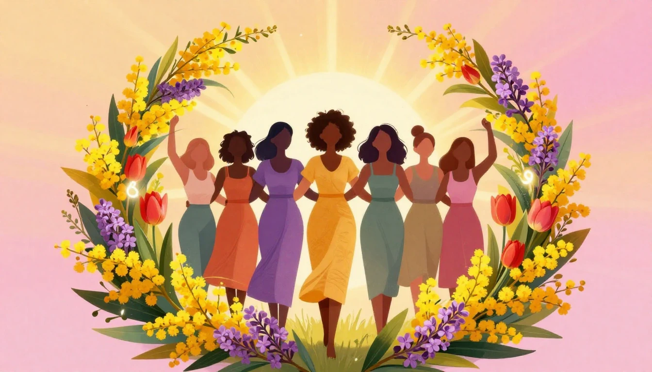 A vibrant and uplifting digital art illustration featuring s...