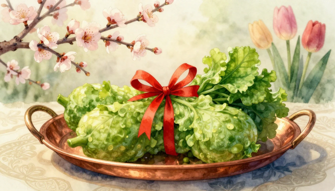 A beautiful watercolor illustration of a lush green Semeni t...