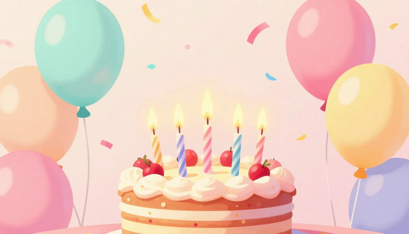 A vibrant and joyful digital art illustration representing a...