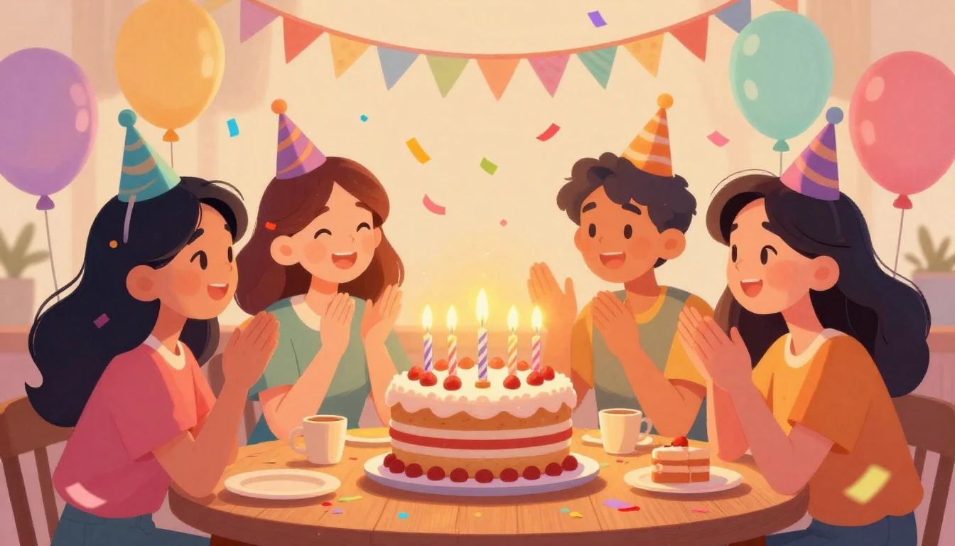 A vibrant and cheerful digital art illustration depicting a ...