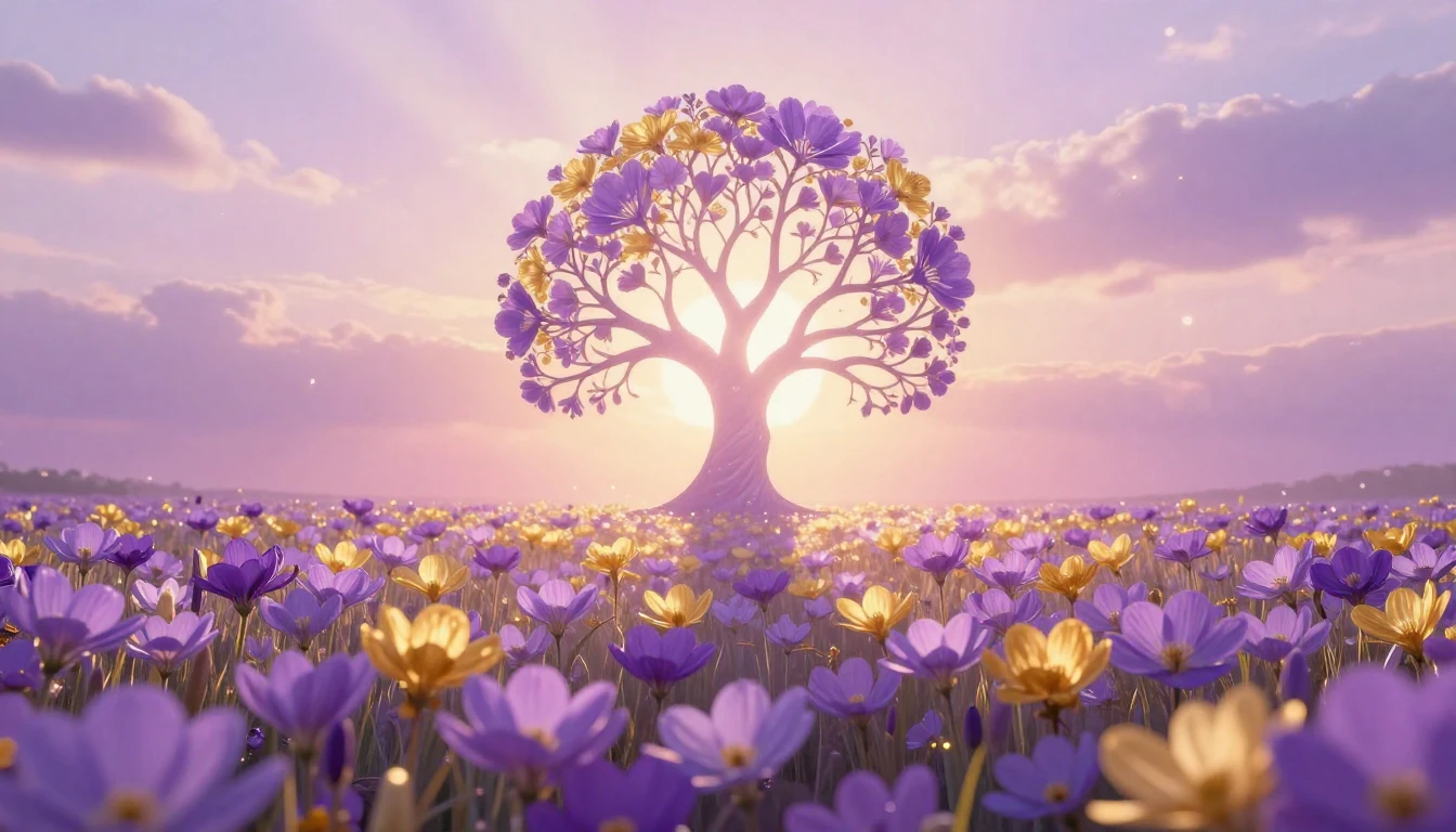 A breathtaking digital art piece symbolizing growth and unit...