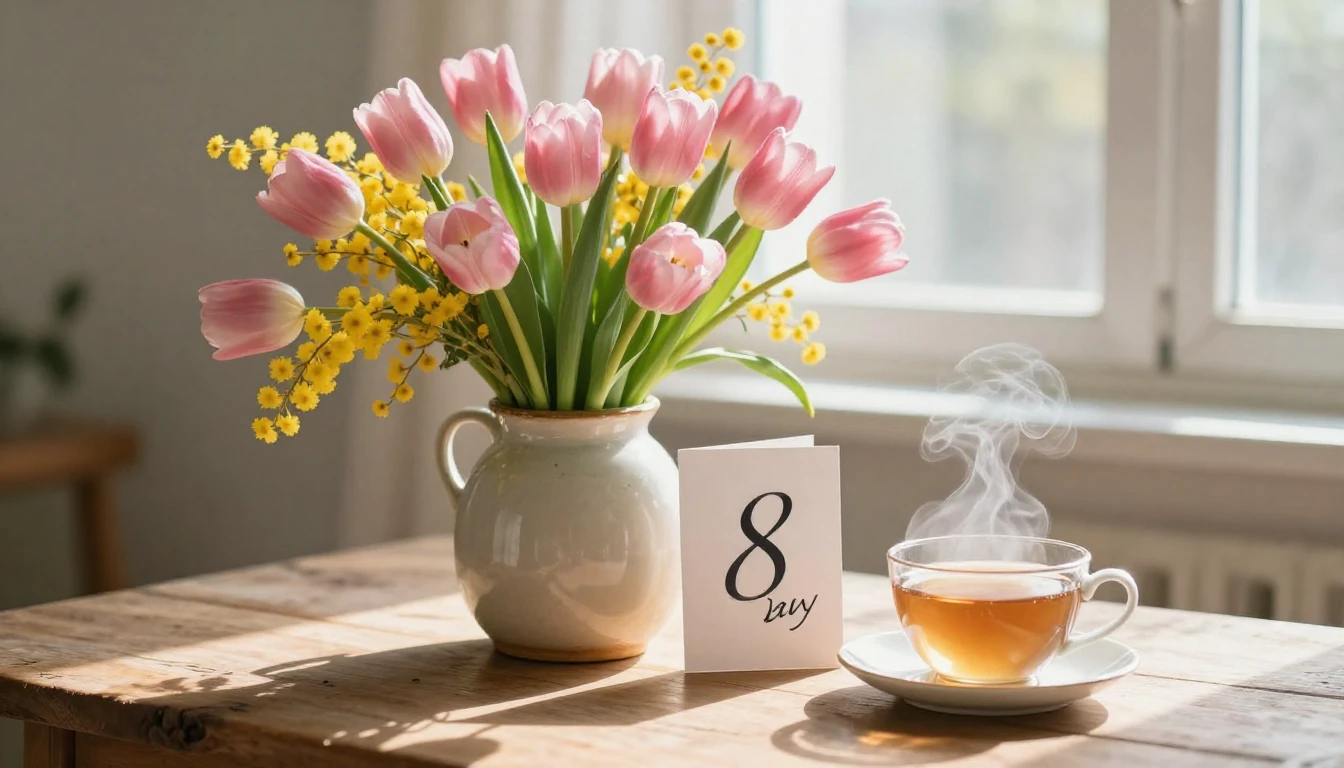 A warm and cozy composition representing Mother's Day and sp...