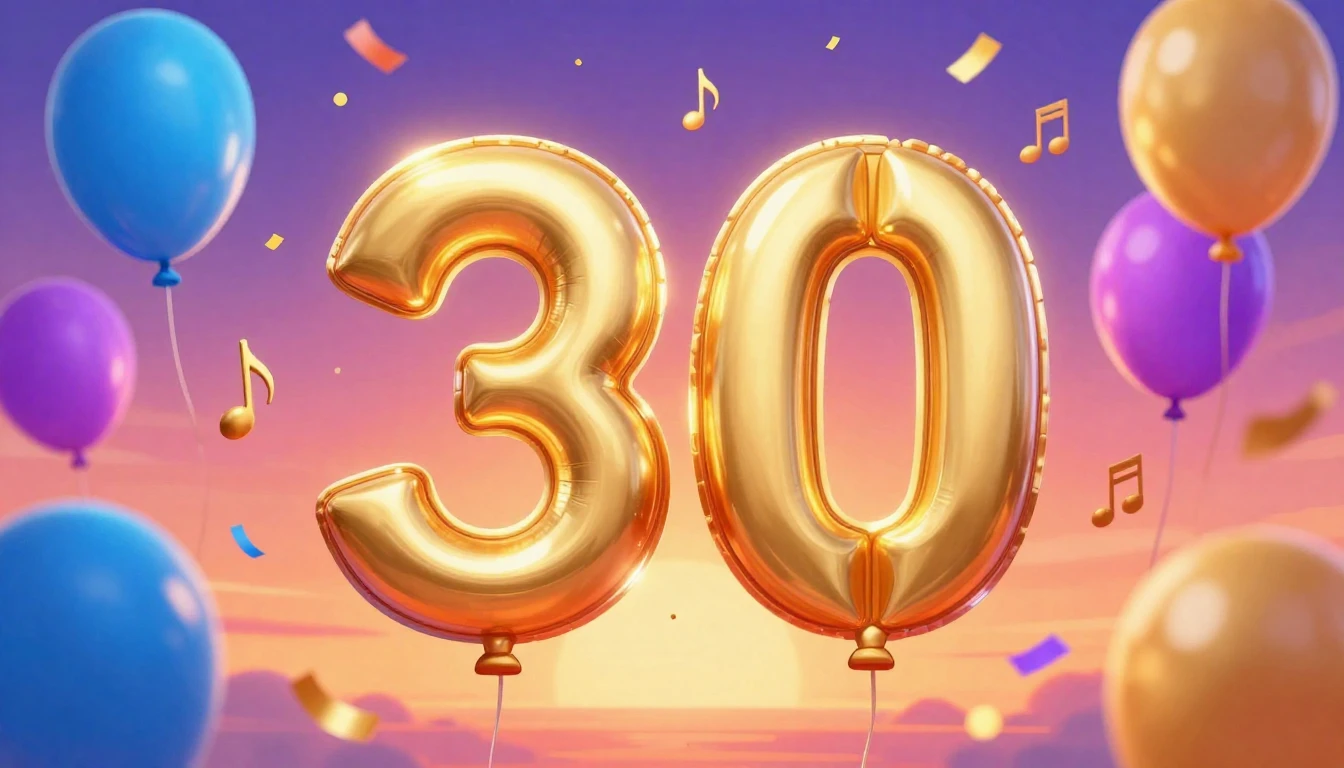 A vibrant and festive illustration featuring a large, glowin...