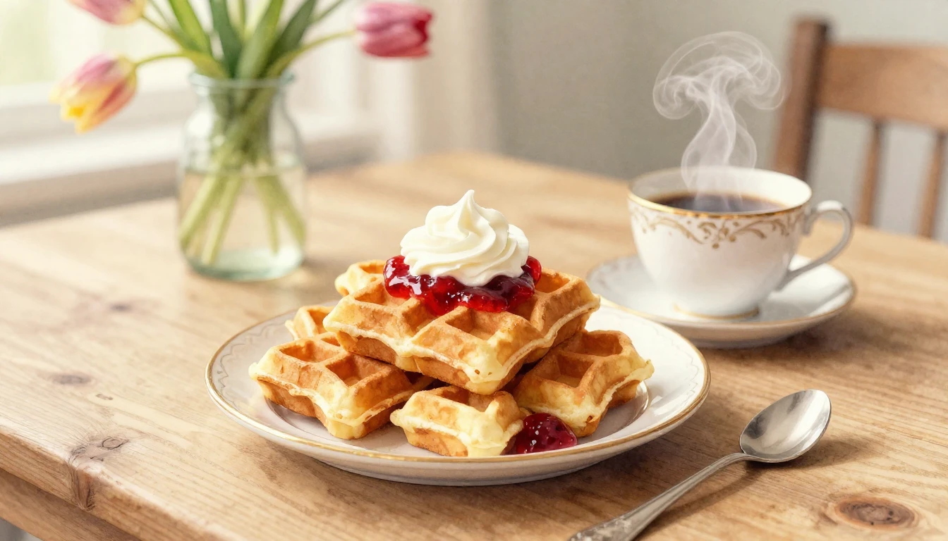 A warm and inviting watercolor painting of a rustic wooden t...