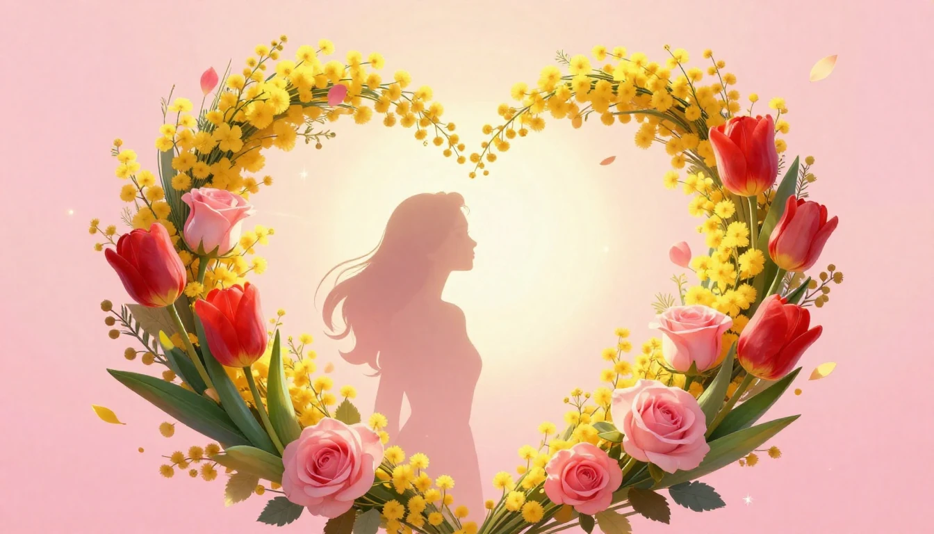 A vibrant and elegant conceptual illustration for Women's Da...